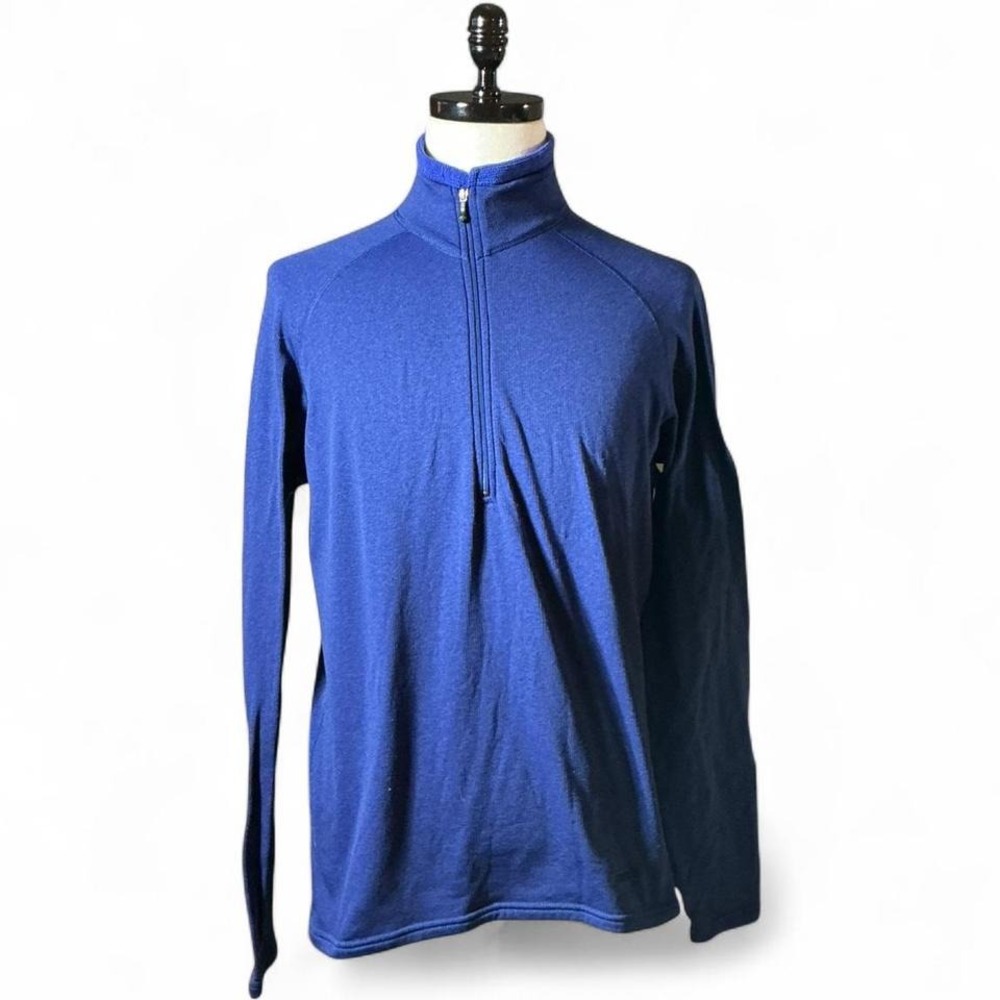 Patagonia Men's‎ Blue Polartec Fleece 1/4 Zip Pullover Sweatshirt M Base Layer